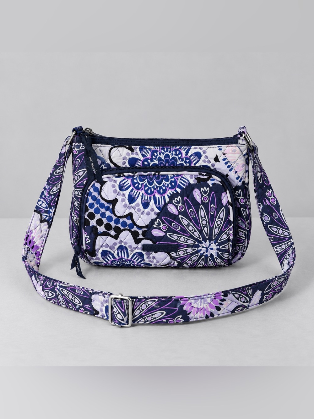Vera Bradley Mimosa Medallion Crossbody Bag Floral Bohemian Purple